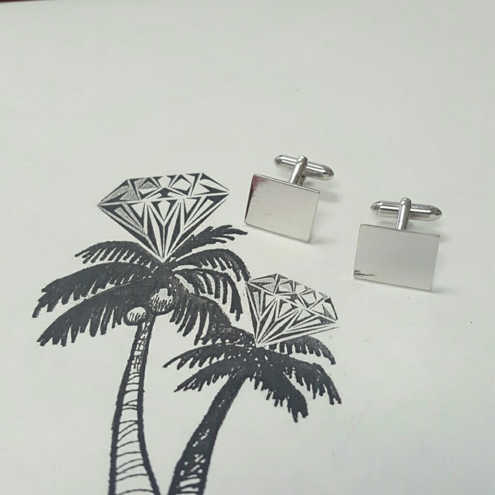 Swank Silver Tone Cufflinks